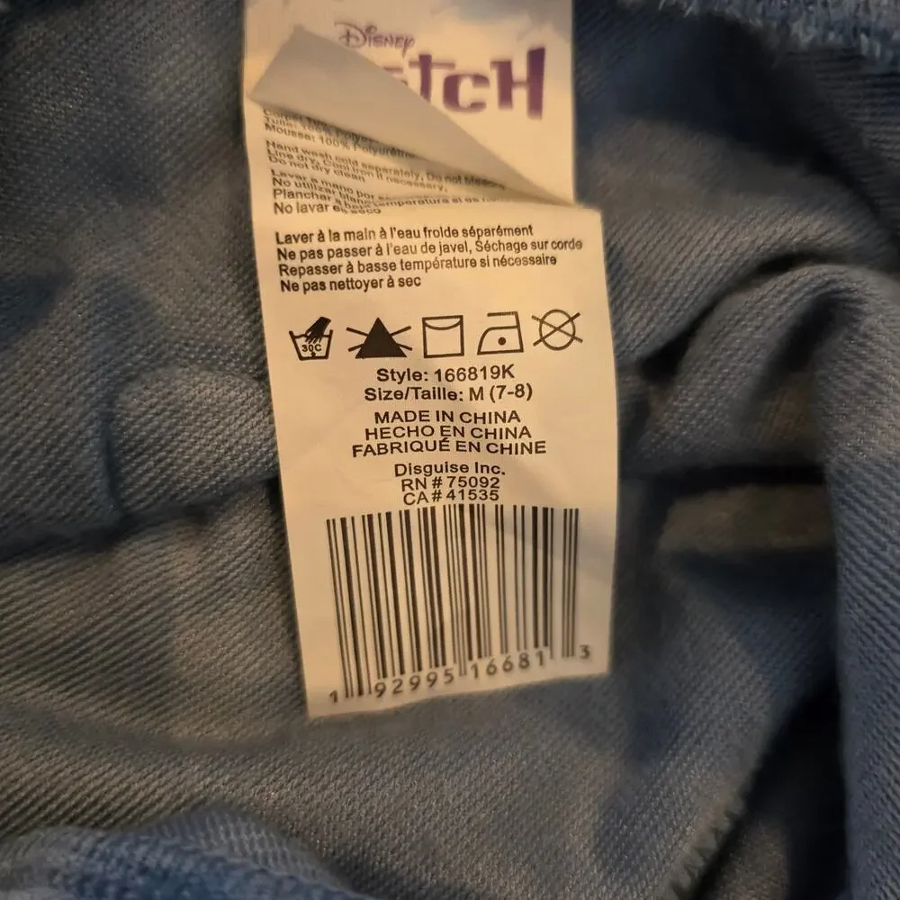 New stitch kids costume size M 7-8